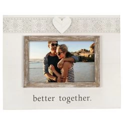 Malden Better Together Rustic Wood Picture Frame, 4x6