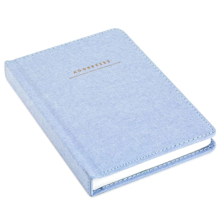 Hallmark Blue Chambray Address Book