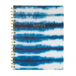 Blue And White Dyed Spiral Notebook