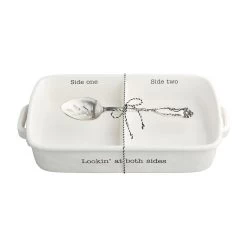 Mud Pie Side Serving Dish And Spoon, Set Of 2