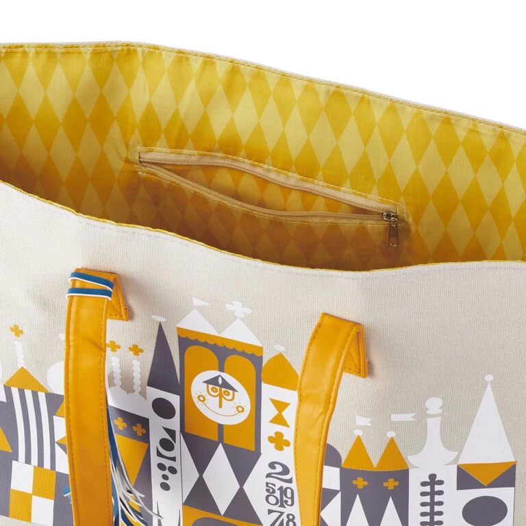 Hallmark Walt Disney World 50th Anniversary "it's A Small World" Canvas Tote Bag - Image 3