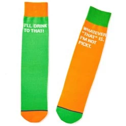 Hallmark I'll Drink To That Funny Crew Socks