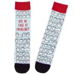 Hallmark Emergency Toilet Paper Funny Crew Socks