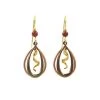 Silver Forest Gold-Tone Mixed Metal Spiral Teardrop Earrings