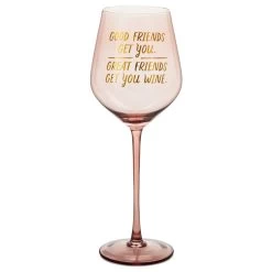 Hallmark Good Friends, Great Friends Wine Glass, 19.27 Oz.