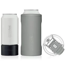 BruMate Matte Gray Stainless Steel 3-in-1 Can Cooler, 12/16 Oz.