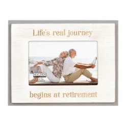 Malden Life's Journey Begins At Retirement Wood Picture Frame, 4x6