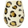 Enesco Lolita Leopard Handpainted Stemless Wine Glass, 20 Oz.
