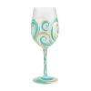 Enesco Lolita Ridin' The Waves Handpainted Wine Glass, 15 Oz.