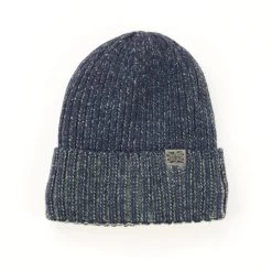 Britt’s Knits Navy Blue Ribbed Knit Men's Beanie Hat
