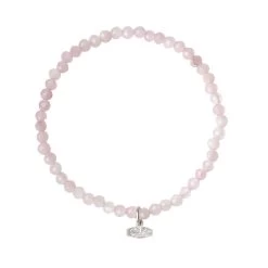 Mini Faceted Rose Quartz Beaded Stacking Bracelet