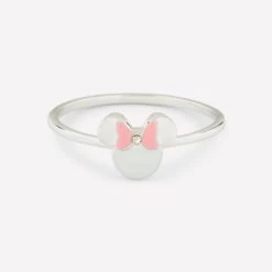 Pura Vida Delicate Minnie Mouse Silver Ring, Size 6