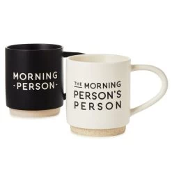 Hallmark Morning Person Stacking Mugs, Set Of 2