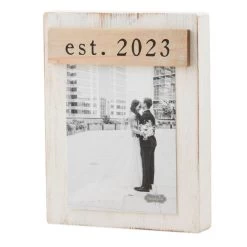 Mud Pie Est. 2023 Magnetic Wooden Block Frame