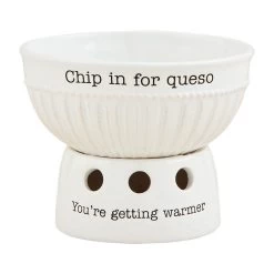 Mud Pie Queso Dip Cup And Warming Stand, Set Of 2