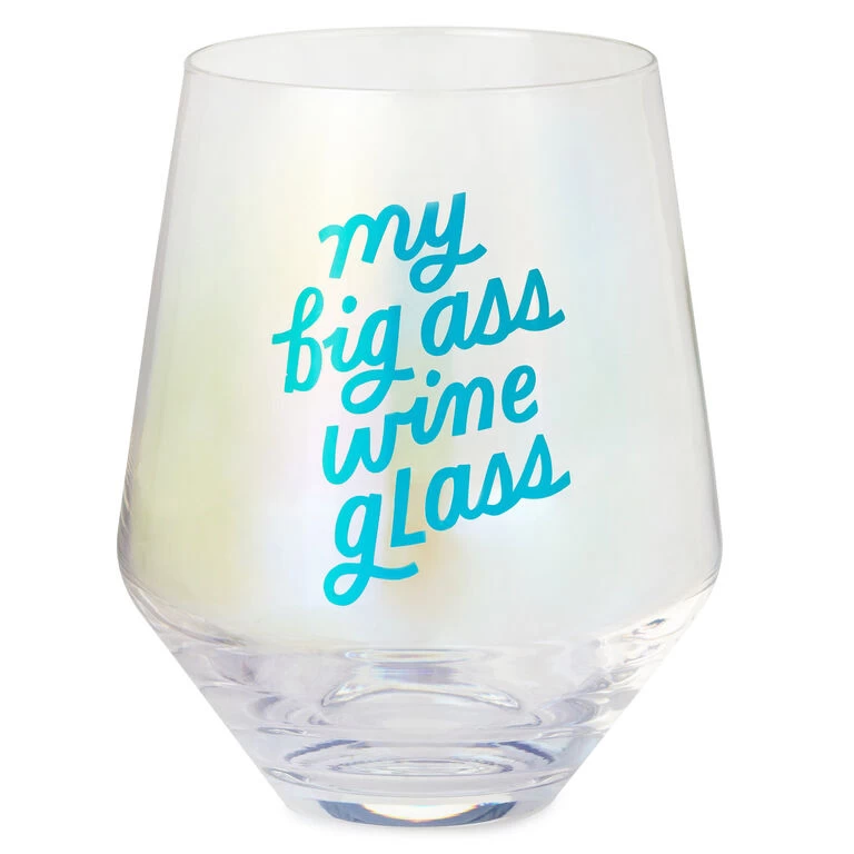 Hallmark Jumbo My Big Ass Stemless Wine Glass, 40 Oz.