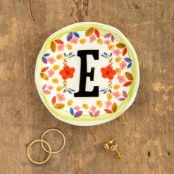 Natural Life Initial Trinket Dish, E