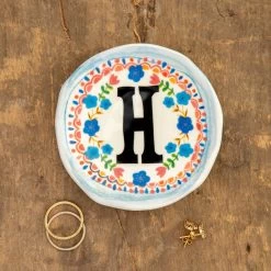 Natural Life Initial Trinket Dish, H