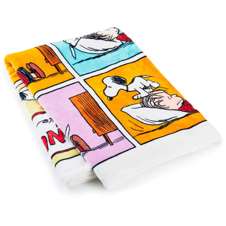 Hallmark PeanutsĀ® Snoopy And Linus Comic Strip Throw Blanket, 50x60 - Image 2