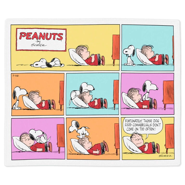 Hallmark PeanutsĀ® Snoopy And Linus Comic Strip Throw Blanket, 50x60 - Image 3