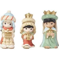 Precious Moments Following Yonder Star Three Kings Figurines, 3-Piece Set