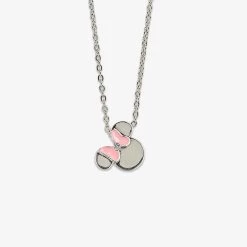 Pura Vida Minnie Mouse Pendant Silver Necklace, 18"