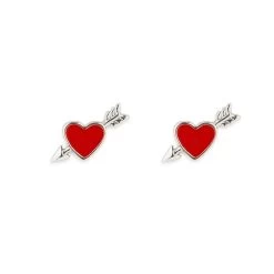 Pura Vida Lovestruck Silver Stud Earrings