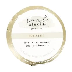 Soul Stacks Breathe White Howlite Bracelets, Set Of 3