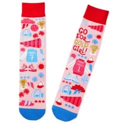 Hallmark Go For Gold, Girl Sporty Fun Crew Socks