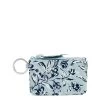 Vera Bradley Zip ID Case In Perennials Gray