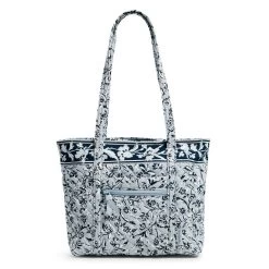 Vera Bradley Small Vera Tote Bag In Perennials Gray