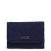Vera Bradley RFID Riley Compact Wallet In Classic Navy