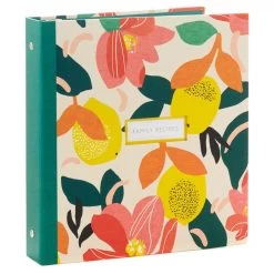 Hallmark Bright Citrus Customizable Recipe Organizer Book